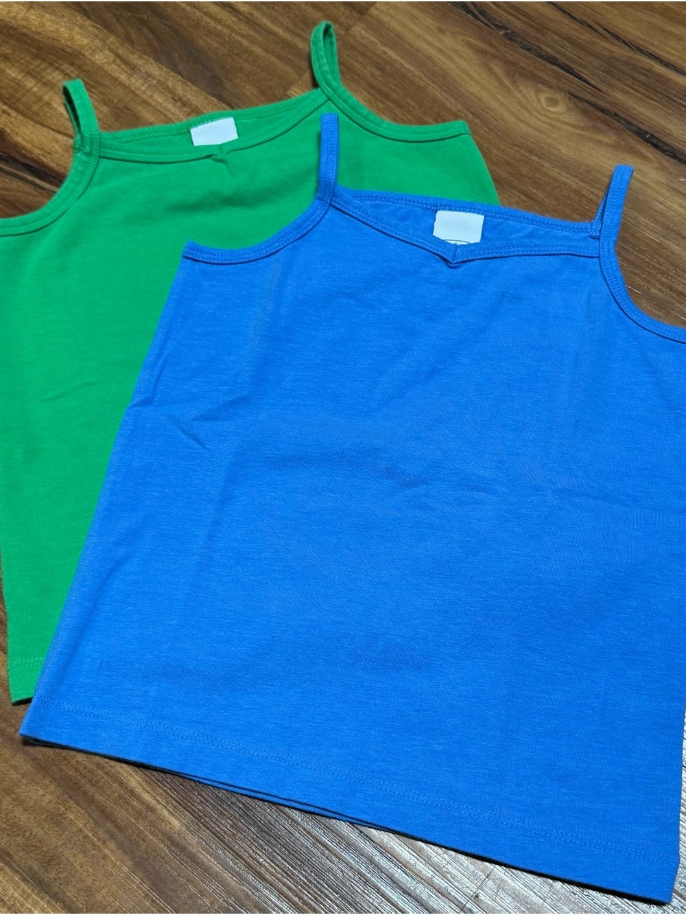 Lot of 2 Old Navy Girls Size XS 4/5 Camisole Tank Tops Blue Green 4T/5T